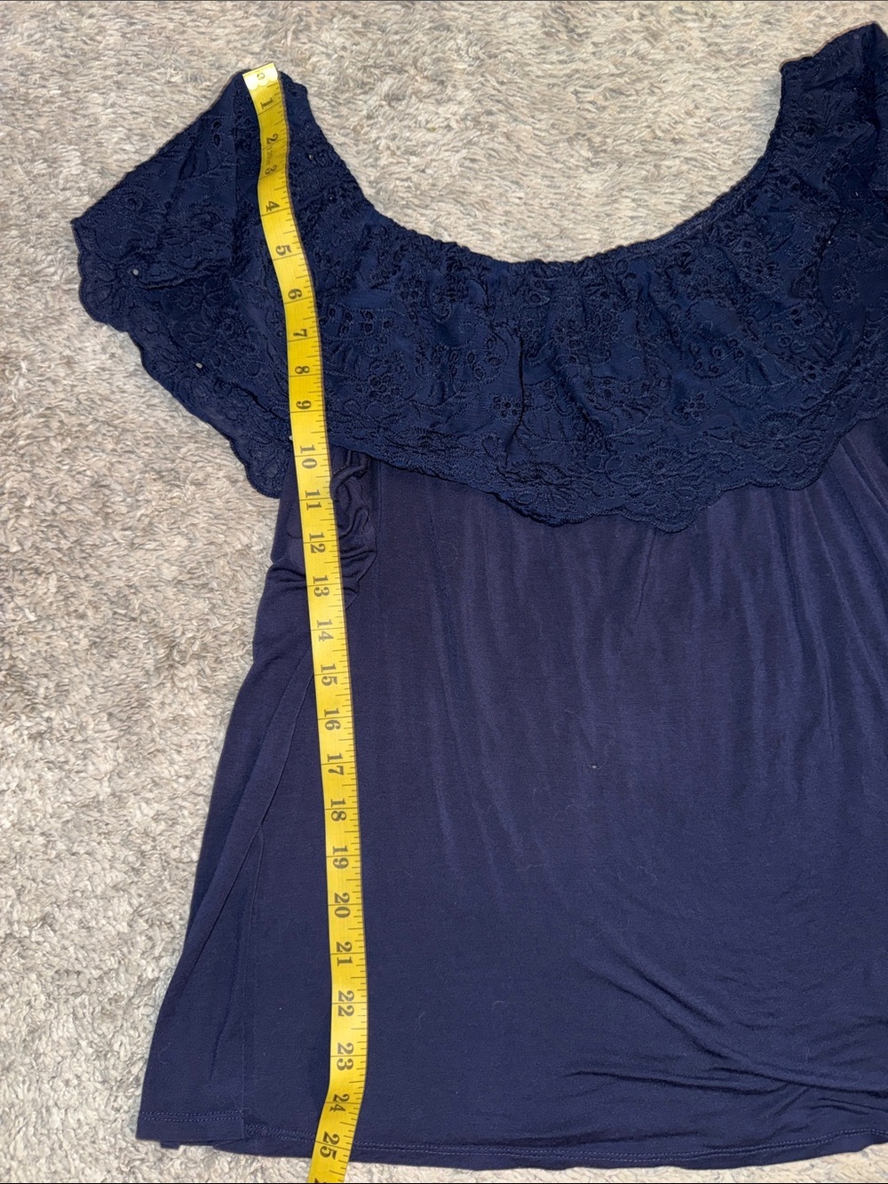 Maurice’s women’s off shoulder ruffle lightweight summer casual eyelet design XL - Picture 7 of 8